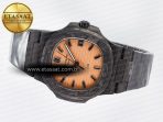 Nautilus 5711 DIW Carbon DIWF 1:1 Best Edition Orange Textured Dial On Carbon Bracelet 324CS - Görsel 9
