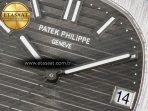 Nautilus 5711 SS 3KF 1:1 Best Edition Gray Textured Dial on Black Leather Strap A324 Super Clone V2 - Görsel 10