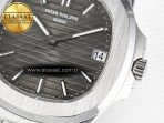 Nautilus 5711 SS 3KF 1:1 Best Edition Gray Textured Dial on Black Leather Strap A324 Super Clone V2 - Görsel 11
