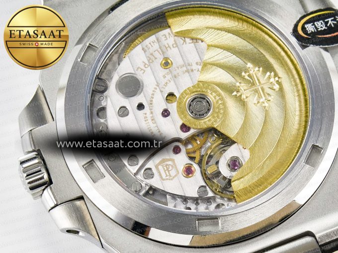 Nautilus 5711 SS 3KF 1:1 Best Edition Gray Textured Dial on Black Leather Strap A324 Super Clone V2 - Görsel 19