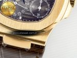 Nautilus 5712 RG PPF 1:1 Best Edition Brown Dial on Brown Leather Strap A240 Super Clone V2 - Görsel 14