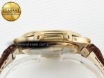 Nautilus 5712 RG PPF 1:1 Best Edition Brown Dial on Brown Leather Strap A240 Super Clone V2 - Görsel 16