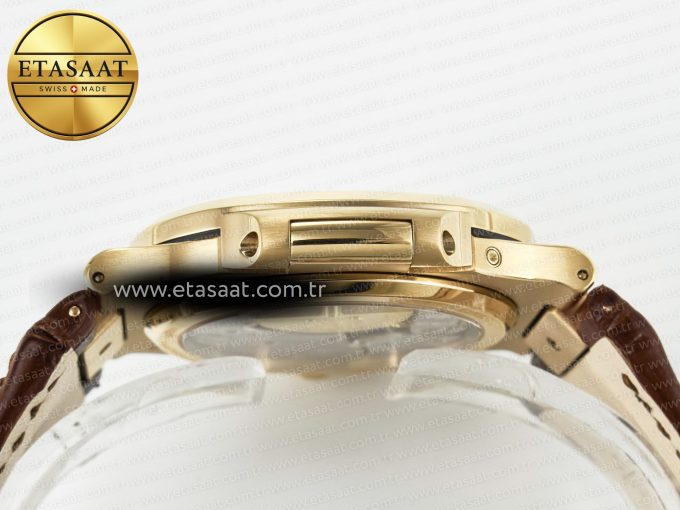 Nautilus 5712 RG PPF 1:1 Best Edition Brown Dial on Brown Leather Strap A240 Super Clone V2 - Görsel 16
