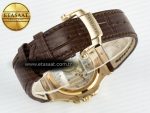 Nautilus 5712 RG PPF 1:1 Best Edition Brown Dial on Brown Leather Strap A240 Super Clone V2 - Görsel 17