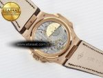 Nautilus 5712 RG PPF 1:1 Best Edition Brown Dial on Brown Leather Strap A240 Super Clone V2 - Görsel 19