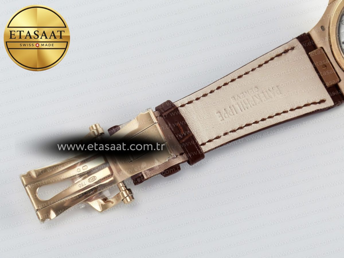 Nautilus 5712 RG PPF 1:1 Best Edition Brown Dial on Brown Leather Strap A240 Super Clone V2 - Görsel 29