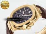Nautilus 5712 RG PPF 1:1 Best Edition Brown Dial on Brown Leather Strap A240 Super Clone V2 - Görsel 6