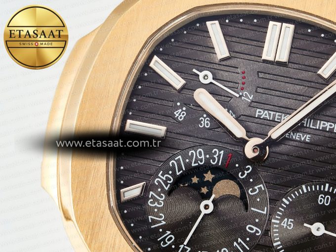 Nautilus 5712 RG PPF 1:1 Best Edition Brown Dial on RG Bracelet A240 Super Clone V2 - Görsel 10