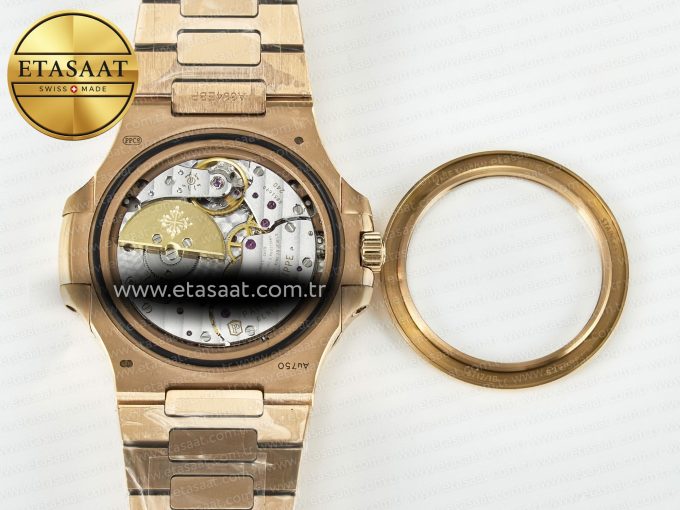 Nautilus 5712 RG PPF 1:1 Best Edition Brown Dial on RG Bracelet A240 Super Clone V2 - Görsel 18