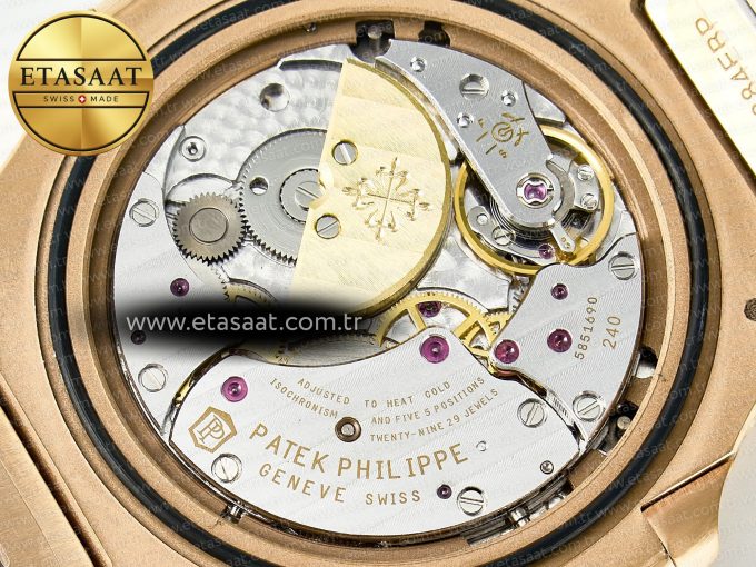 Nautilus 5712 RG PPF 1:1 Best Edition Brown Dial on RG Bracelet A240 Super Clone V2 - Görsel 21