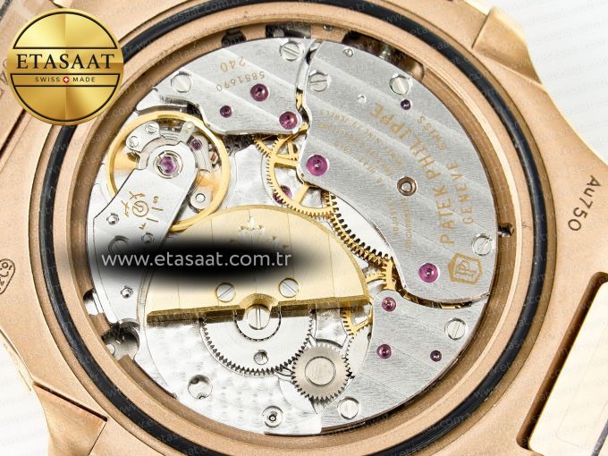 Nautilus 5712 RG PPF 1:1 Best Edition Brown Dial on RG Bracelet A240 Super Clone V2 - Görsel 22