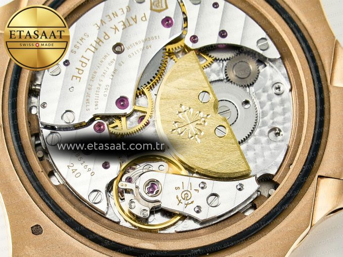 Nautilus 5712 RG PPF 1:1 Best Edition Brown Dial on RG Bracelet A240 Super Clone V2 - Görsel 23