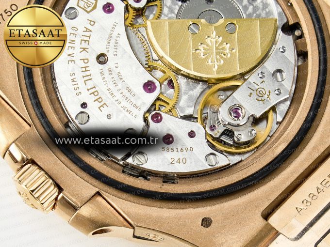 Nautilus 5712 RG PPF 1:1 Best Edition Brown Dial on RG Bracelet A240 Super Clone V2 - Görsel 24