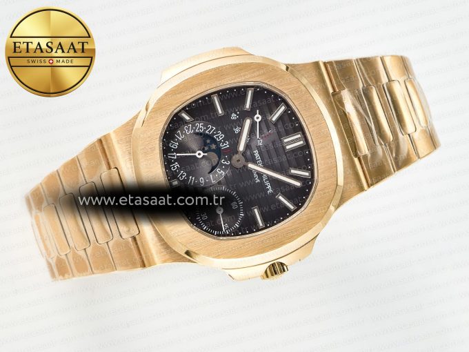 Nautilus 5712 RG PPF 1:1 Best Edition Brown Dial on RG Bracelet A240 Super Clone V2 - Görsel 8