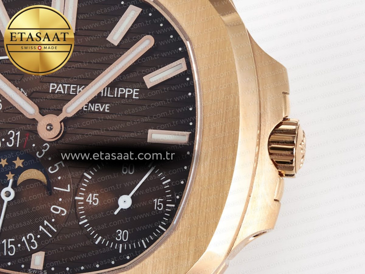 Nautilus 5712 RG PPF 1:1 Best Edition Brown Dial on RG Bracelet PPF240 Super Clone V4+ - Görsel 11