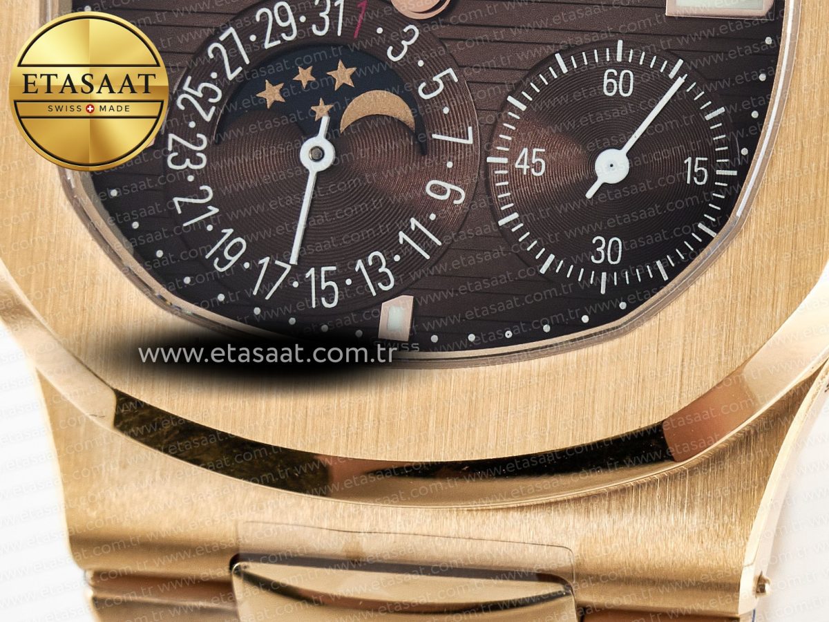 Nautilus 5712 RG PPF 1:1 Best Edition Brown Dial on RG Bracelet PPF240 Super Clone V4+ - Görsel 12