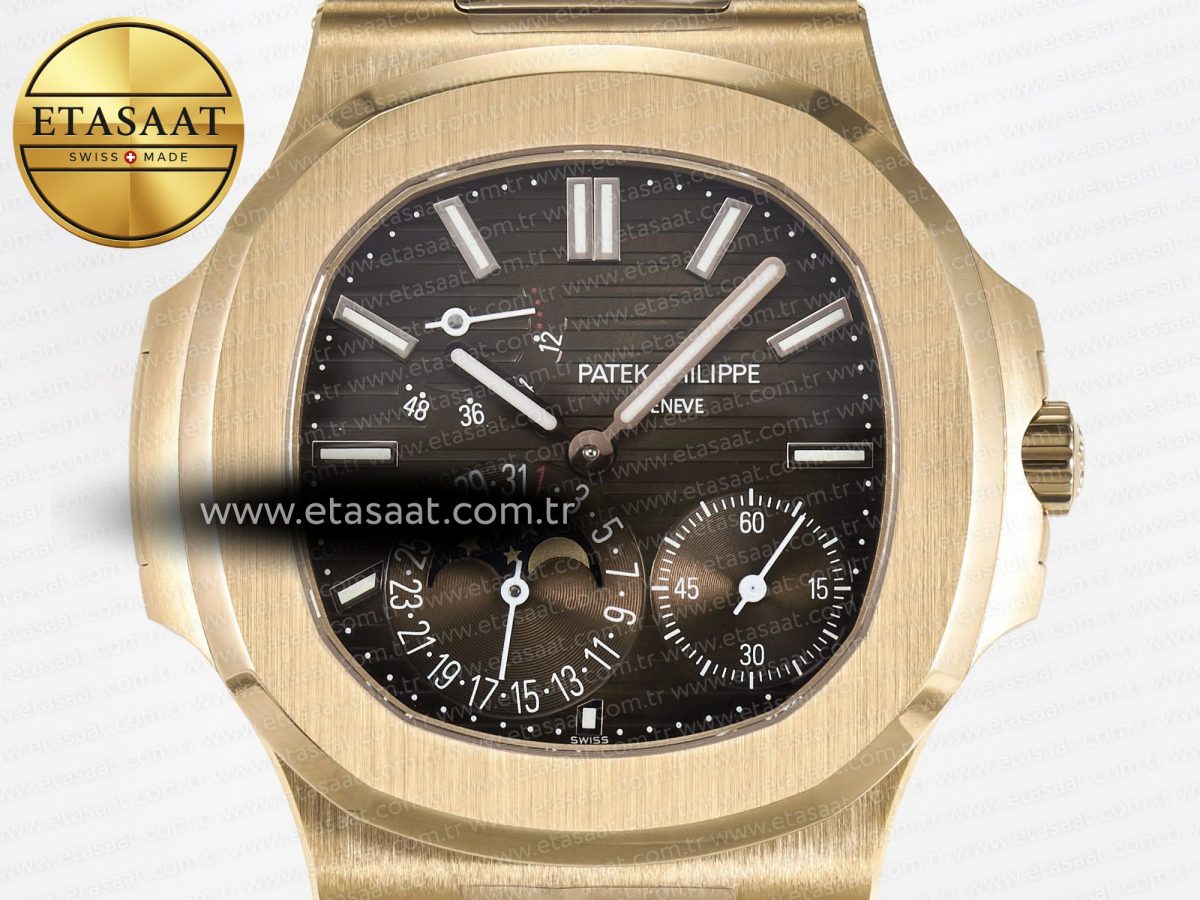 Nautilus 5712 RG PPF 1:1 Best Edition Brown Dial on RG Bracelet PPF240 Super Clone V4+ - Görsel 4