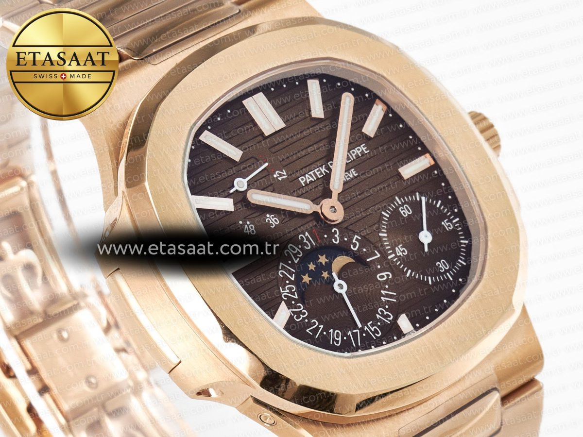 Nautilus 5712 RG PPF 1:1 Best Edition Brown Dial on RG Bracelet PPF240 Super Clone V4+ - Görsel 5