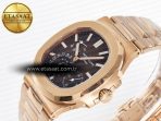 Nautilus 5712 RG PPF 1:1 Best Edition Brown Dial on RG Bracelet PPF240 Super Clone V4+ - Görsel 6
