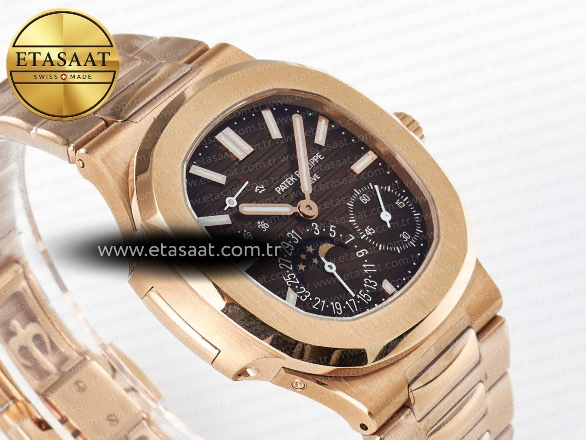Nautilus 5712 RG PPF 1:1 Best Edition Brown Dial on RG Bracelet PPF240 Super Clone V4+ - Görsel 7