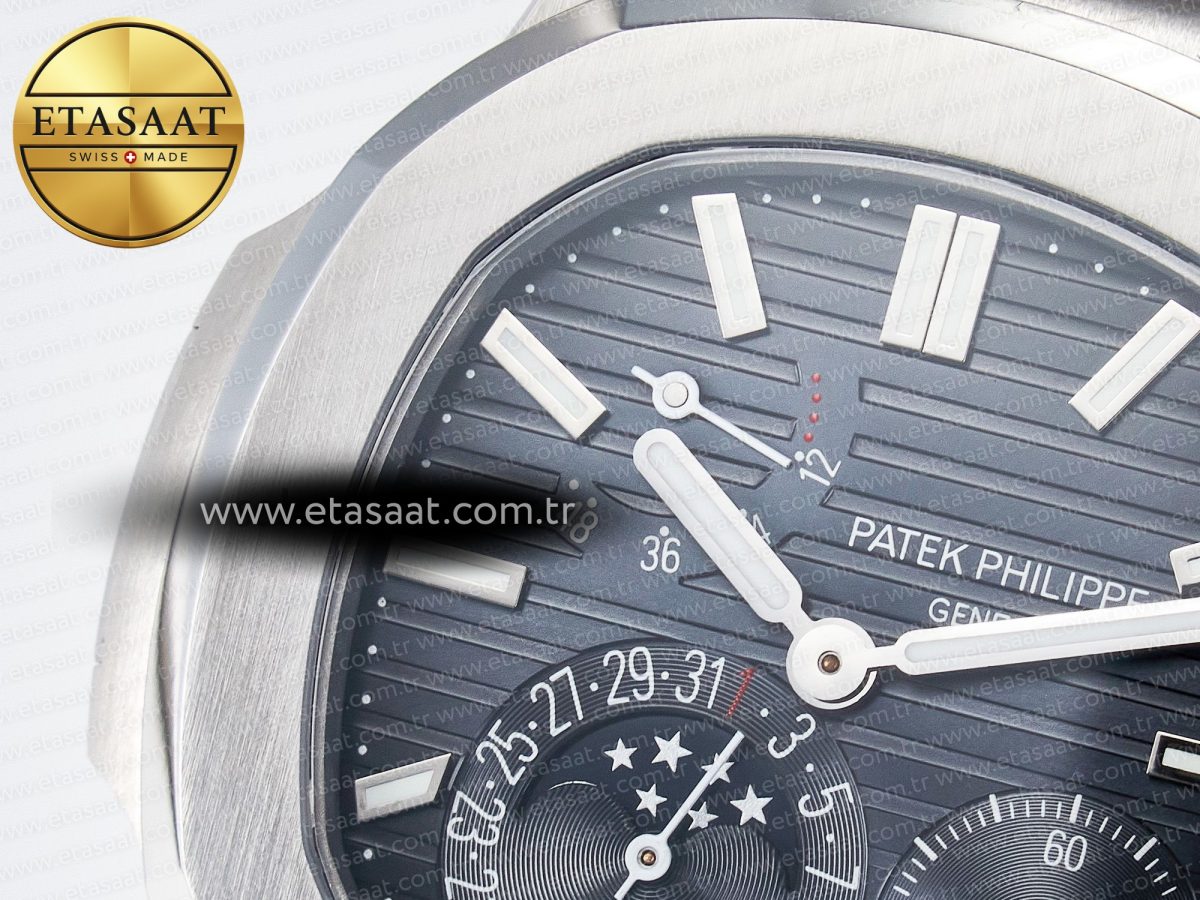 Nautilus 5712 SS OMEF 1:1 Best Edition Blue Dial on SS Bracelet A240 Super Clone - Görsel 13