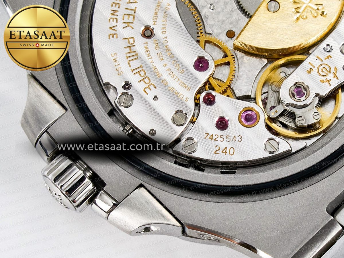 Nautilus 5712 SS OMEF 1:1 Best Edition Blue Dial on SS Bracelet A240 Super Clone - Görsel 21