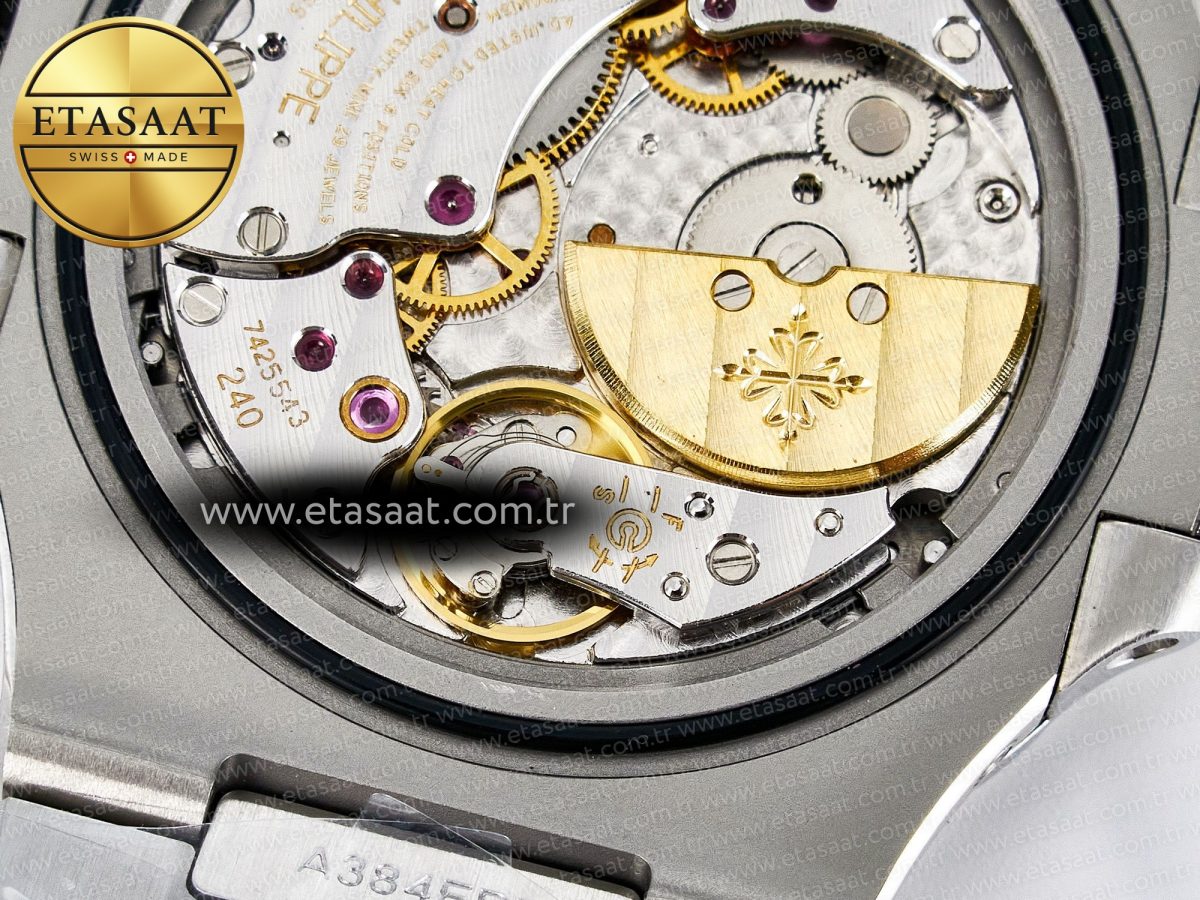 Nautilus 5712 SS OMEF 1:1 Best Edition Blue Dial on SS Bracelet A240 Super Clone - Görsel 22