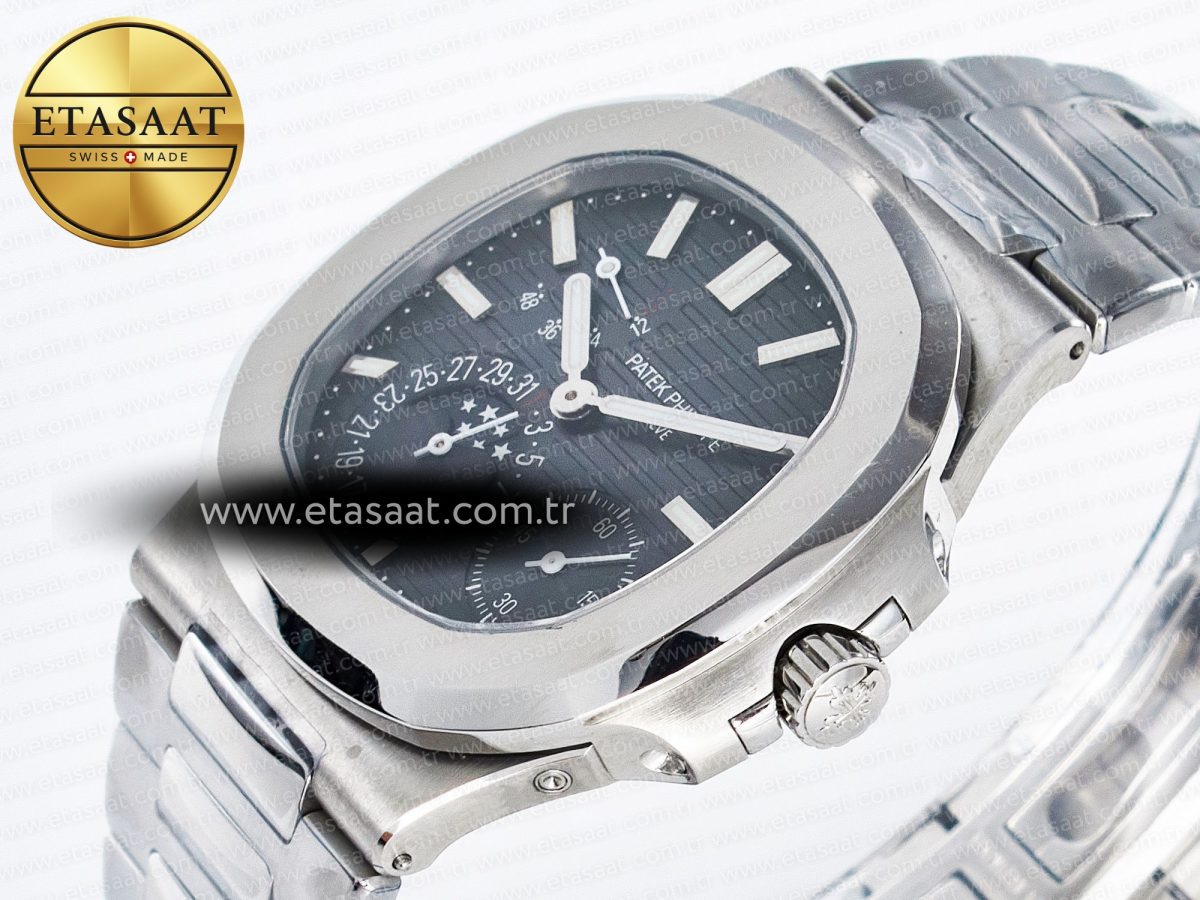 Nautilus 5712 SS OMEF 1:1 Best Edition Blue Dial on SS Bracelet A240 Super Clone - Görsel 6