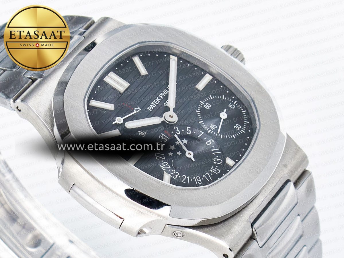 Nautilus 5712 SS OMEF 1:1 Best Edition Blue Dial on SS Bracelet A240 Super Clone - Görsel 7