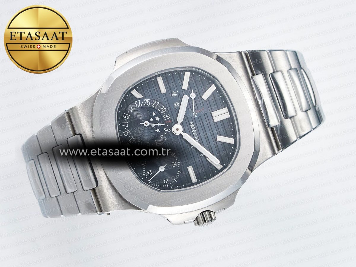 Nautilus 5712 SS OMEF 1:1 Best Edition Blue Dial on SS Bracelet A240 Super Clone - Görsel 8