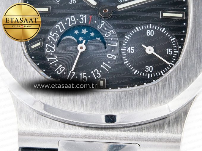 Nautilus 5712 SS PPF 1:1 Best Edition Blue Dial on Black Leather Strap A240 Super Clone V2 - Görsel 13