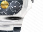 Nautilus 5712 SS PPF 1:1 Best Edition Blue Dial on Black Leather Strap A240 Super Clone V2 - Görsel 14
