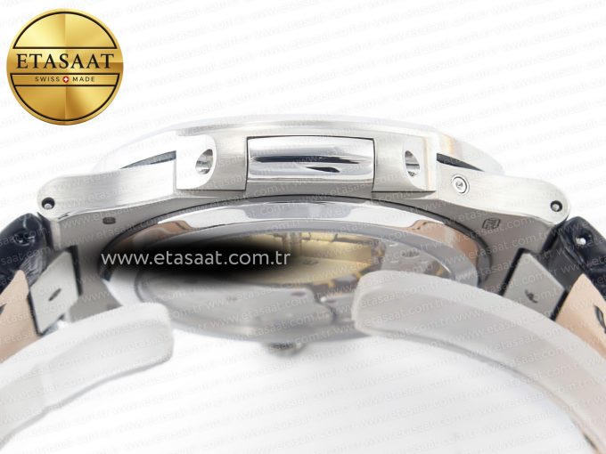 Nautilus 5712 SS PPF 1:1 Best Edition Blue Dial on Black Leather Strap A240 Super Clone V2 - Görsel 15