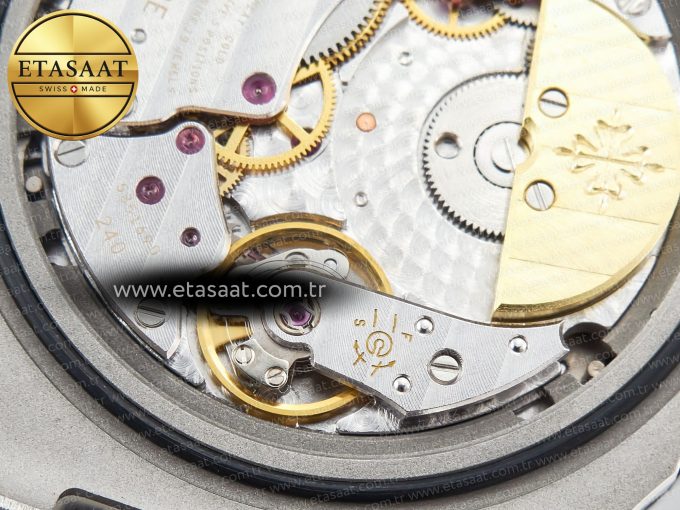 Nautilus 5712 SS PPF 1:1 Best Edition Blue Dial on Black Leather Strap A240 Super Clone V2 - Görsel 24