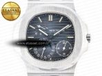 Nautilus 5712 SS PPF 1:1 Best Edition Blue Dial on Black Leather Strap A240 Super Clone V2 - Görsel 4