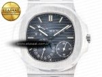 Nautilus 5712 SS PPF 1:1 Best Edition Blue Dial on Black Leather Strap A240 Super Clone V2 - Görsel 4