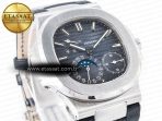 Nautilus 5712 SS PPF 1:1 Best Edition Blue Dial on Black Leather Strap A240 Super Clone V2 - Görsel 5