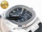 Nautilus 5712 SS PPF 1:1 Best Edition Blue Dial on Black Leather Strap A240 Super Clone V2 - Görsel 7