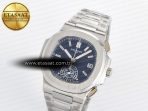 Patek Philippe Nautilus 5976 Blue Dial on SS Bracelet A7750 - Görsel 2