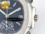 Patek Philippe Nautilus 5976 SS Blue Dial on Blue Braided Strap A7750 - Görsel 11