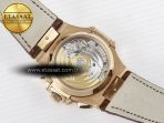 Patek Philippe Nautilus 5980 RG Black Dial on Brown Leather Strap A7750 - Görsel 16