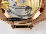Patek Philippe Nautilus 5980 RG Black Dial on Brown Leather Strap A7750 - Görsel 20