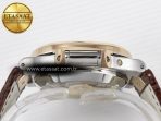 Patek Philippe Nautilus 5980 RG Blue Dial on on Brown Leather Strap A7750 - Görsel 13