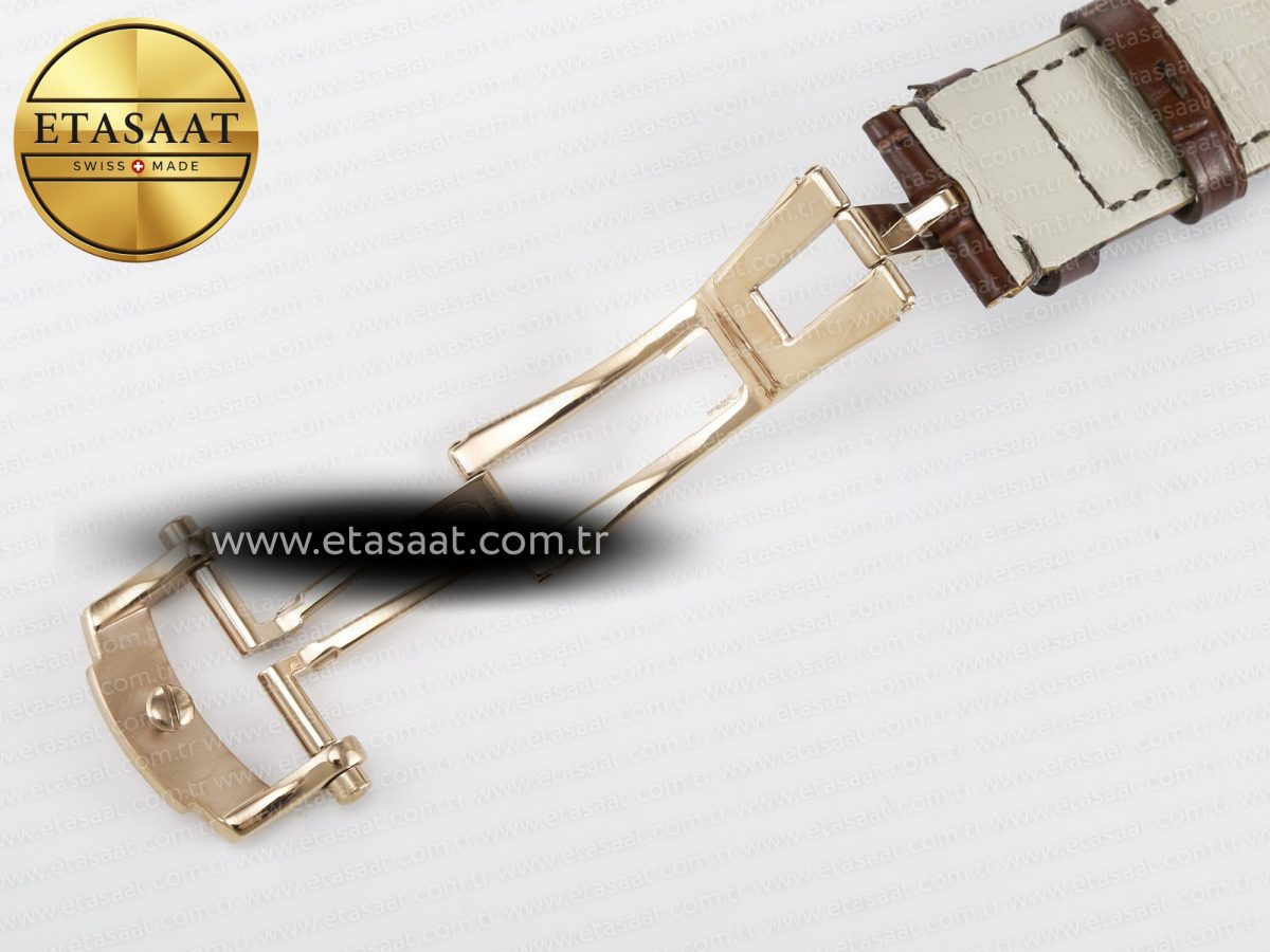 Patek Philippe Nautilus 5980 RG Brown/SS Dial on Brown Leather Strap A7750 - Görsel 25