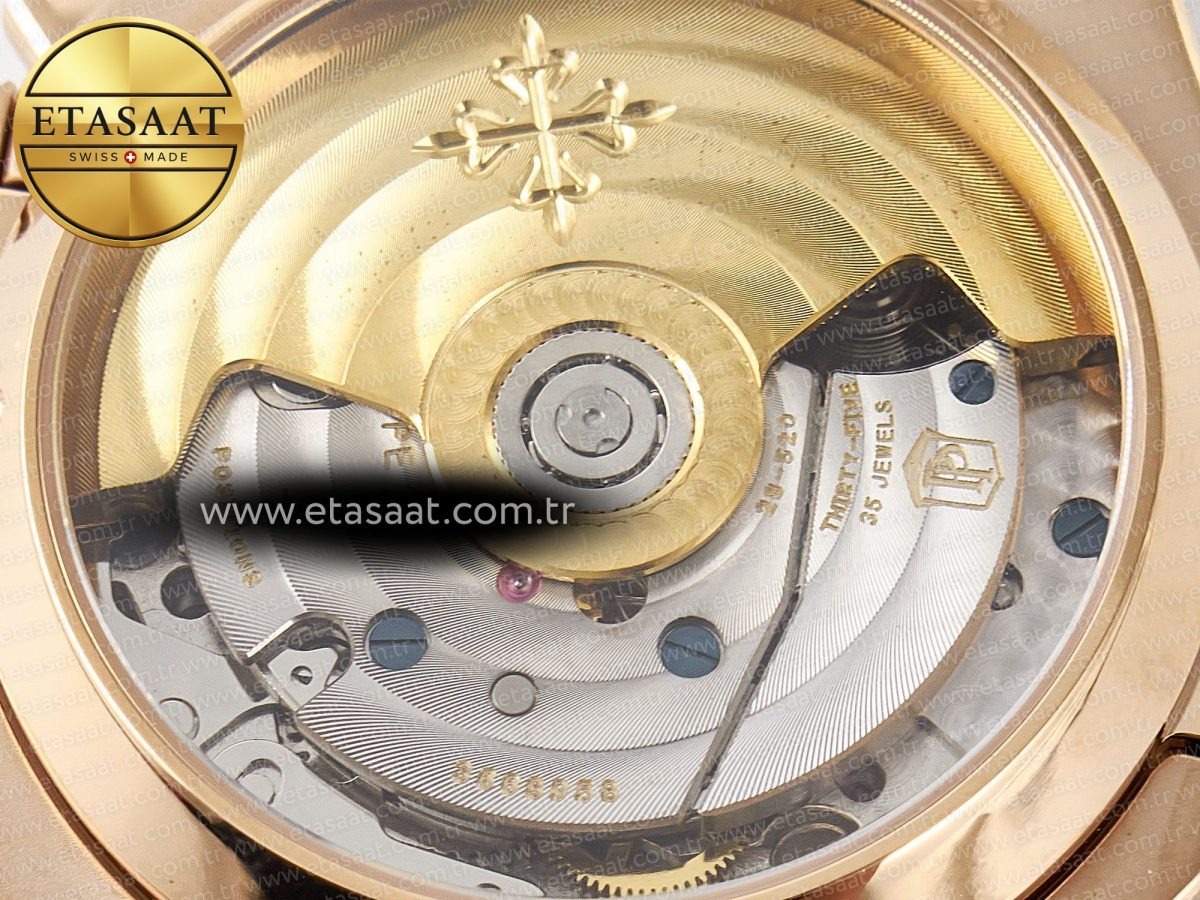 Patek Philippe Nautilus 5980 RG Brown/SS Dial on RG Bracelet A7750 - Görsel 18