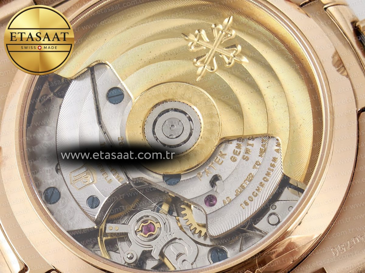 Patek Philippe Nautilus 5980 RG Brown/SS Dial on RG Bracelet A7750 - Görsel 20