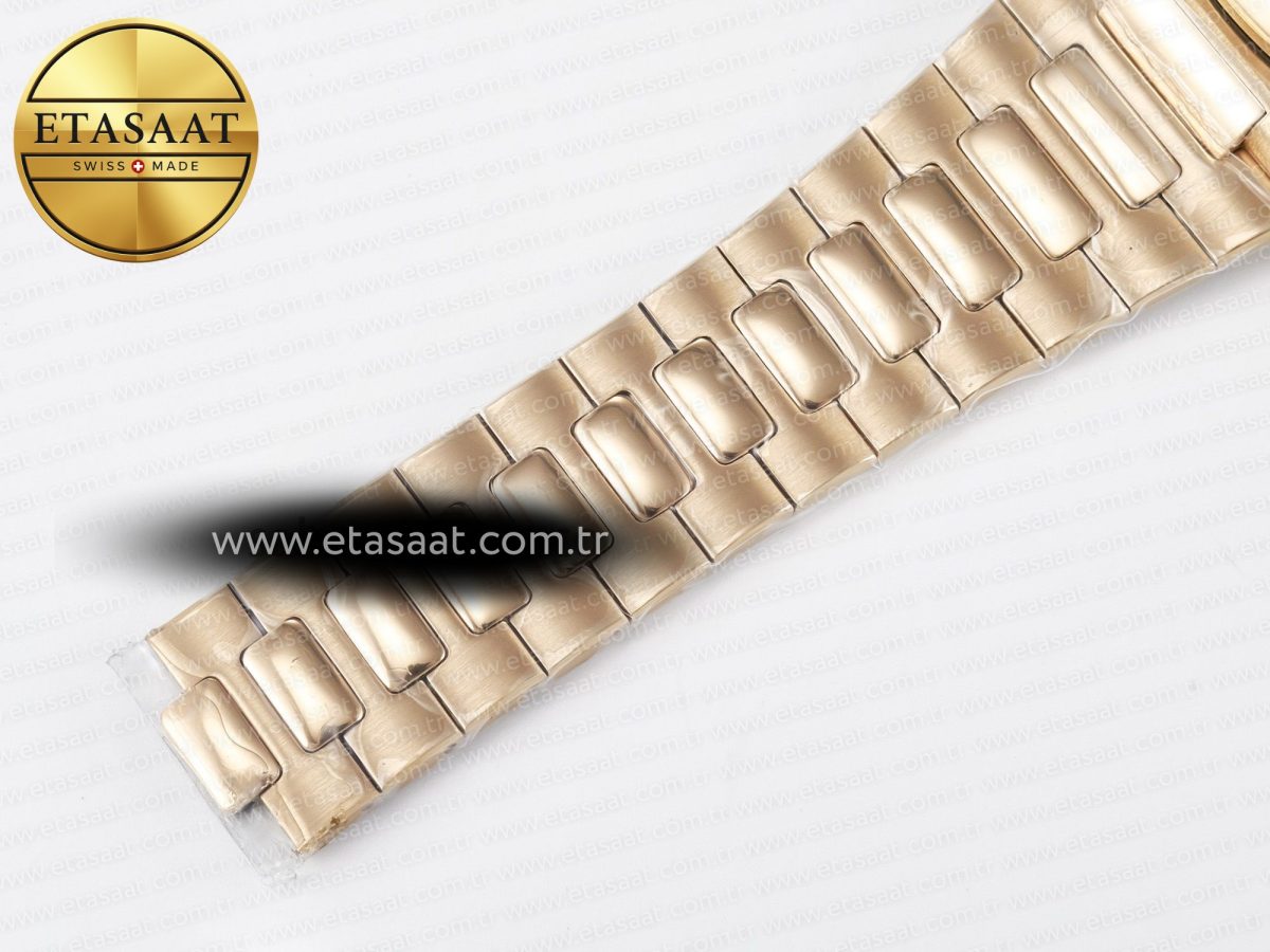 Patek Philippe Nautilus 5980 RG Brown/SS Dial on RG Bracelet A7750 - Görsel 21