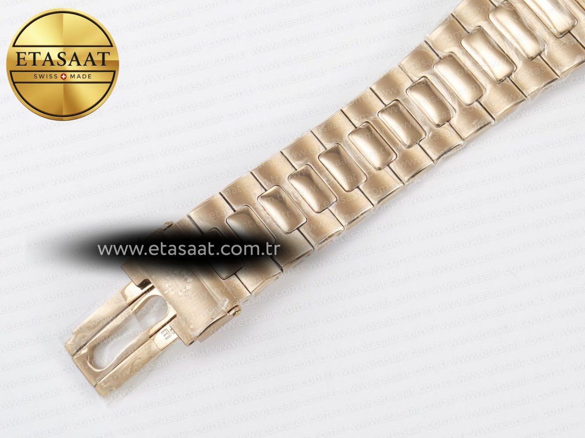 Patek Philippe Nautilus 5980 RG Brown/SS Dial on RG Bracelet A7750 - Görsel 22
