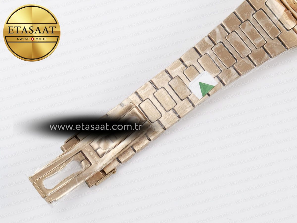 Patek Philippe Nautilus 5980 RG Brown/SS Dial on RG Bracelet A7750 - Görsel 23