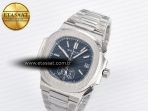 Patek Philippe Nautilus 5980 SS Blue Dial on SS Bracelet A7750 - Görsel 2